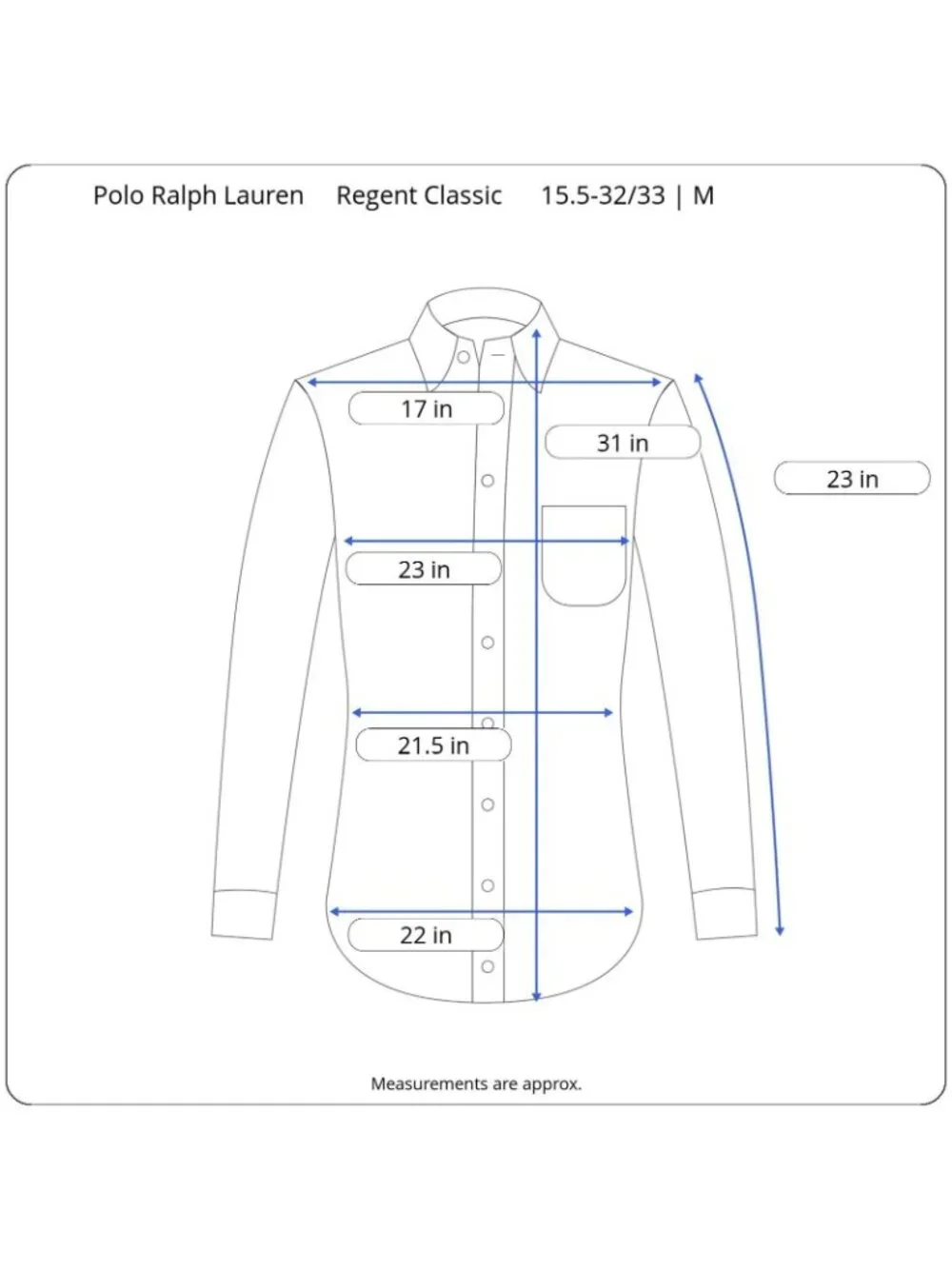 Polo Ralph Lauren Mens Shirt Regent Classic Fit Orange Stripe Size 15.5-32/33| M